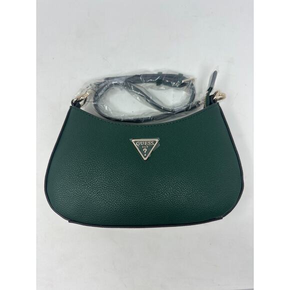 GUESS Glimmer Small Top Zip Shoulder Bag - Forest Green - Picture 1 of 3